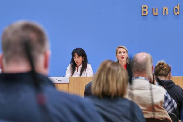 Berlin, Germany, September 21, 2026 Federal Press Conference The Left: Impact of the State Elections in Berlin and Mecklenburg-Western Pomerania on Federal Politics Elif Eralp, mayoral candidate in Berlin, and party leader Ines Schwerdtner Copyright: xdtsxNachrichtenagenturx dts_135826