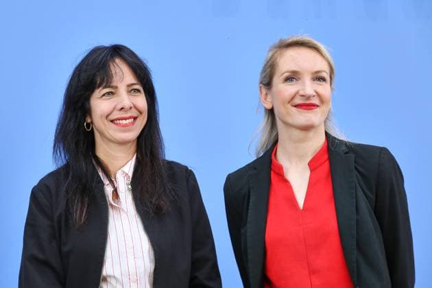 Berlin, Germany, September 21, 2026 Federal Press Conference The Left: Impact of the State Elections in Berlin and Mecklenburg-Western Pomerania on Federal Politics Elif Eralp, mayoral candidate in Berlin, and party leader Ines Schwerdtner Copyright: xdtsxNachrichtenagenturx dts_135827