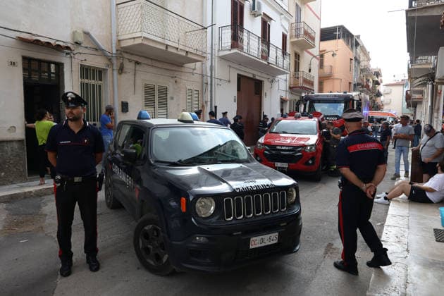 IPA88801482 - In the photo: Via Lorenzo Perosi in Partinico, where the tragedy unfolded and a mother and son lost their lives due to fumes from a storage tank; The mother, 43-year-old Rosalia La Manna, was the first to climb down into the tank; her son, 21-year-old Vincenzo TroÃ¬a, not seeing his mother come back up, climbed down as well and also fell victim to the fumes.  Copyright: xAlbertoxLoxBiancox xAlbertoxLoxBiancox IPA88801482