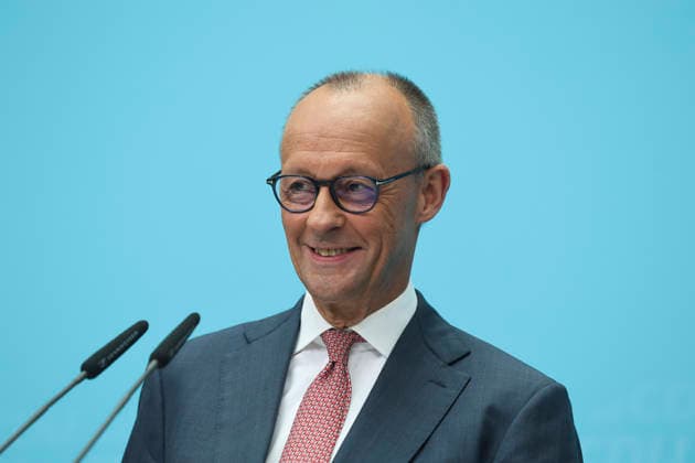 Federal Chancellor and CDU Party Chairman Friedrich Merz at a press conference following the state elections in Berlin and Mecklenburg-Western Pomerania at the Konrad Adenauer House on September 21, 2026, in Berlin; Friedrich Merz at a press conference following the state elections in Berlin