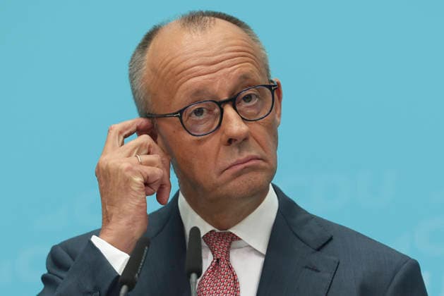 Federal Chancellor and CDU Party Chairman Friedrich Merz at a press conference following the state elections in Berlin and Mecklenburg-Western Pomerania at the Konrad Adenauer House on September 21, 2026, in Berlin; Friedrich Merz at a press conference following the state elections in Berlin