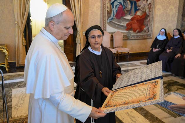 POPE LEO XIV PRIVATE AUDIENCE Italy, Rome, Vatican, 2026 9 21 Pope Leo XIV receives Participants in the Assembly of the Federation of Capuchin Poor Clares of Italy (in private audience at the Vatican. EDITORIAL USE ONLY - NO BOOKS Copyright: xVATICANxMEDIA xCatholicxPressxPhotox