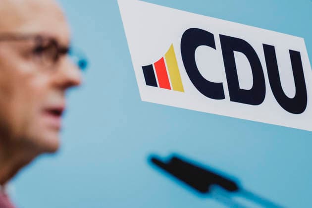Friedrich Merz (CDU), Chancellor of Germany, photographed during a press conference in response to the state election in Mecklenburg-Western Pomerania and the Berlin House of Representatives election, September 21, 2026. While Die Linke won the election in Berlin with 25.7 percent, ahead of the C Copyright: xFlorianxGaertnerx