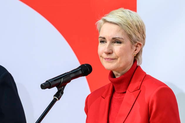 Pictured, from left: Manuela Schwesig, GER, Berlin, SPD press conference following the elections in Berlin and Mecklenburg-Western Pomerania (MV), in the atrium of the Willy Brandt House, Wilhelmstraße 141, 10963 Berlin, September 21, 2026, Copyright: HMBxMedia UwexKoch