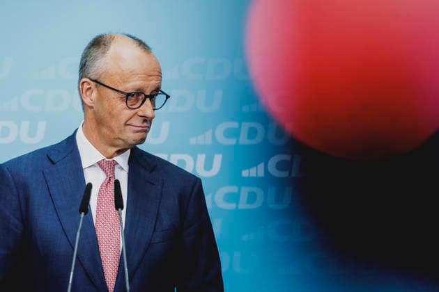 Friedrich Merz, CDU, Federal Chancellor, photographed during a press conference in response to the state election in Mecklenburg-Western Pomerania and the Berlin House of Representatives election, September 21, 2026. While Die Linke won the election in Berlin with 25.7%, ahead of the CDU, the AfD Copyright: xFlorianxGaertnerx