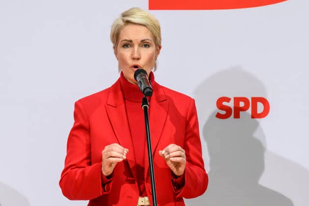 Pictured, from left: Manuela Schwesig, GER, Berlin, SPD press conference following the elections in Berlin and Mecklenburg-Western Pomerania (MV), in the atrium of the Willy Brandt House, Wilhelmstraße 141, 10963 Berlin, September 21, 2026, Copyright: HMBxMedia UwexKoch