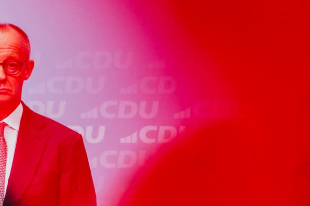 Friedrich Merz, CDU, Federal Chancellor, photographed during a press conference in response to the state election in Mecklenburg-Western Pomerania and the Berlin House of Representatives election, September 21, 2026. While Die Linke won the election in Berlin with 25.7%, ahead of the CDU, the AfD Copyright: xFlorianxGaertnerx