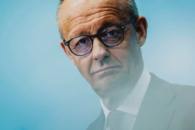 Friedrich Merz, CDU, Federal Chancellor, photographed during a press conference in response to the state election in Mecklenburg-Western Pomerania and the Berlin House of Representatives election, September 21, 2026. While Die Linke won the election in Berlin with 25.7%, ahead of the CDU, the AfD Copyright: xFlorianxGaertnerx