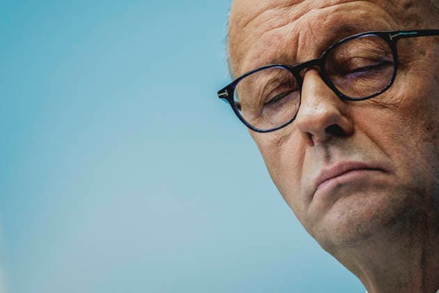 Friedrich Merz, CDU, Federal Chancellor, photographed during a press conference in response to the state election in Mecklenburg-Western Pomerania and the Berlin House of Representatives election, September 21, 2026. While Die Linke won the election in Berlin with 25.7 percent, ahead of the CDU, Copyright: xFlorianxGaertnerx