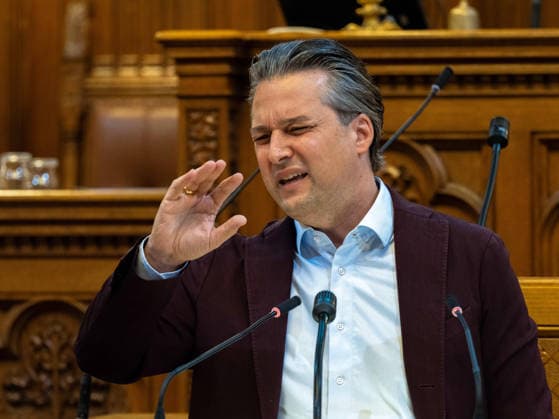 September 21, 2026, Vienna City Council, Session 056: Dominik Nepp, FPÖ Member of the Vienna State Parliament and City Council, and State Party Chairman, on September 21, 2026, at the 17th session of the Vienna City Council, held at City Hall in Vienna, Vienna, Austria, at the request of the FPÖ