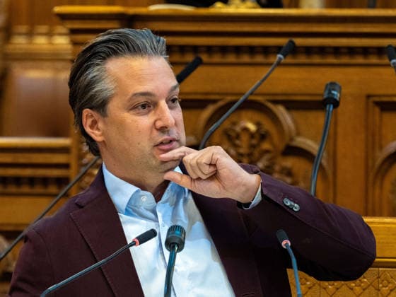 September 21, 2026, Vienna City Council, Session 058: Dominik Nepp, FPÖ Member of the Vienna State Parliament and City Council, State Party Chairman, on September 21, 2026, at the 17th session of the Vienna City Council, convened at the request of the FPÖ at City Hall in Vienna, Vienna, Austria