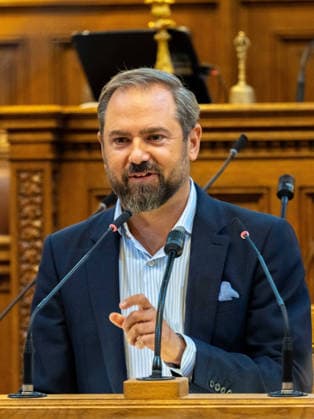 September 21, 2026 Vienna City Council 065 Markus Ornig, NEOS Member of the Vienna State Parliament and City Council, on September 21, 2026, during the 17th session of the Vienna City Council, held at City Hall in Vienna, Vienna, Austria, at the request of the FPÖ