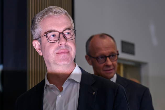 Pictured, from left: CDU’s top candidate for Berlin, Stefan Evers, GER, Berlin, press conference with the chairman of the CDU of Germany and Federal Chancellor Friedrich Merz, Member of the Bundestag; press conference following the elections in Berlin and Mecklenburg-Western Pomerania, MV, September 21, 2026, Copyright: HMBxMedia UwexKoch