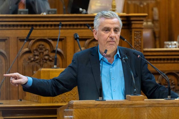 September 21, 2026 Vienna City Council 089 Member of the Vienna State Parliament and City Council, Club Chair Josef Taucher (SPÖ) on September 21, 2026, at the 17th session of the Vienna City Council, held at City Hall in Vienna, Vienna, Austria, at the request of the FPÖ