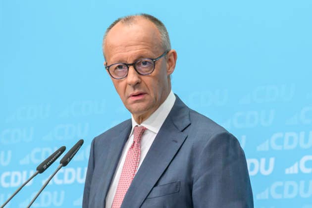 Pictured, from left: Federal Chancellor Friedrich Merz, Member of the Bundestag (GER), Berlin; press conference with the chairman of Germany’s CDU and Federal Chancellor Friedrich Merz, Member of the Bundestag; press conference following the elections in Berlin and Mecklenburg-Western Pomerania (MV), September 21, 2026, Copyright: HMBxMedia UwexKoch