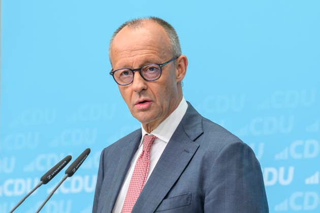 Pictured, from left: Federal Chancellor Friedrich Merz, Member of the Bundestag (GER), Berlin; press conference with the chairman of Germany’s CDU and Federal Chancellor Friedrich Merz, Member of the Bundestag; press conference following the elections in Berlin and Mecklenburg-Western Pomerania (MV), September 21, 2026, Copyright: HMBxMedia UwexKoch
