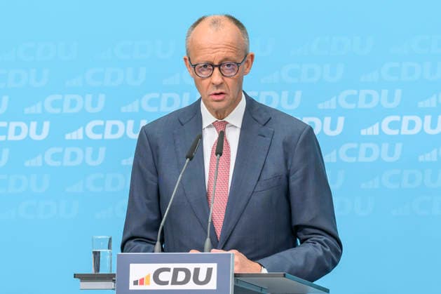 Pictured, from left: Federal Chancellor Friedrich Merz, Member of the Bundestag (GER), Berlin; press conference with the chairman of Germany’s CDU and Federal Chancellor Friedrich Merz, Member of the Bundestag; press conference following the elections in Berlin and Mecklenburg-Western Pomerania (MV), September 21, 2026, Copyright: HMBxMedia UwexKoch