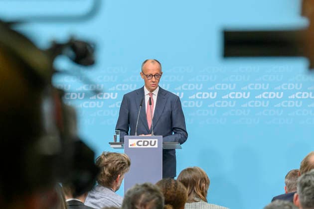 Pictured, from left: Federal Chancellor Friedrich Merz, Member of the Bundestag (GER), Berlin; press conference with the chairman of Germany’s CDU and Federal Chancellor Friedrich Merz, Member of the Bundestag; press conference following the elections in Berlin and Mecklenburg-Western Pomerania (MV), September 21, 2026, Copyright: HMBxMedia UwexKoch