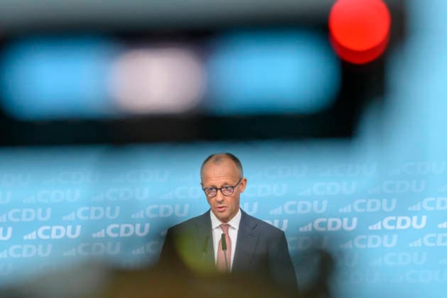 Pictured, from left: Federal Chancellor Friedrich Merz, Member of the Bundestag (GER), Berlin; press conference with the chairman of Germany’s CDU and Federal Chancellor Friedrich Merz, Member of the Bundestag; press conference following the elections in Berlin and Mecklenburg-Western Pomerania (MV), September 21, 2026, Copyright: HMBxMedia UwexKoch