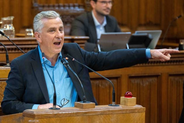 September 21, 2026 Vienna City Council: Josef Taucher, SPÖ, 100th Member of the Vienna State Parliament and City Council and Party Leader, at the 17th session of the Vienna City Council on September 21, 2026, held at City Hall in Vienna, Vienna, Austria, at the request of the FPÖ