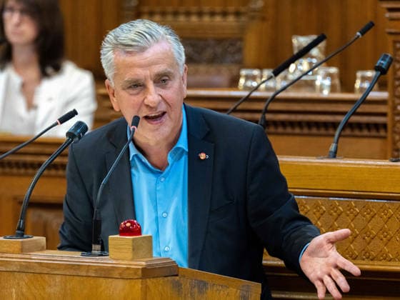September 21, 2026 Vienna City Council: Josef Taucher, SPÖ, Member of the Vienna State Parliament and City Council, and Club Chairman, on September 21, 2026, during the 17th session of the Vienna City Council, held at City Hall in Vienna, Vienna, Austria, at the request of the FPÖ