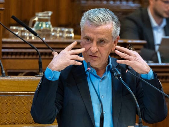 September 21, 2026 Vienna City Council: Josef Taucher, SPÖ, Member of the Vienna State Parliament and City Council, and Club Chair, at the 17th session of the Vienna City Council on September 21, 2026, at City Hall in Vienna, Vienna, Austria, at the request of the FPÖ