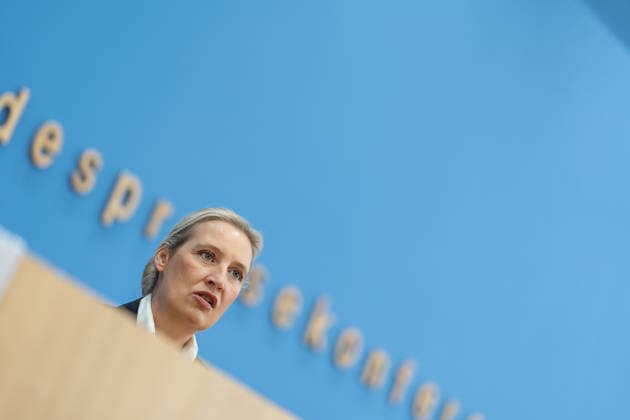 Alice Weidel, Federal Chairwoman of the AfD, during the Federal Press Conference in Berlin—a post-election review following the state elections in Mecklenburg-Western Pomerania and Berlin—Berlin, Germany, House of the Federal Press Conference
