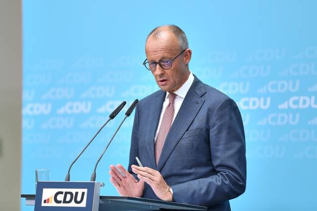 Berlin, Germany, September 21, 2026 Konrad Adenauer House Press conference at the CDU federal headquarters following state elections in Mecklenburg-Western Pomerania and Berlin Federal Chancellor Friedrich Merz, CDU Copyright: xdtsxNachrichtenagenturx dts_135838