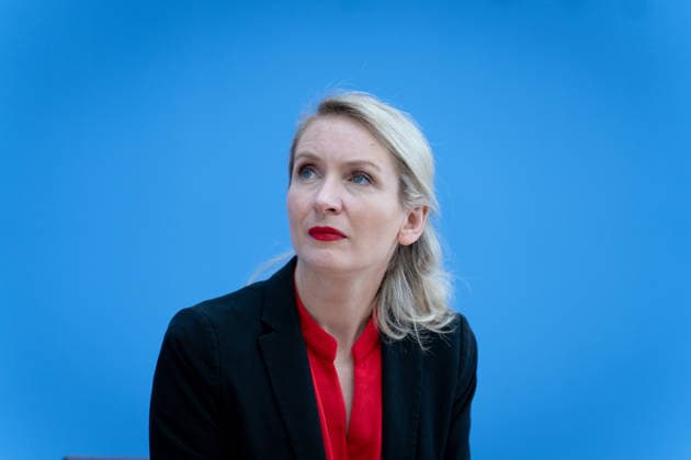 Federal Press Conference, The Left Berlin, BPK, The Left, Elections, Mecklenburg-Western Pomerania, Ines Schwerdtner, Chairwoman, Berlin, Germany