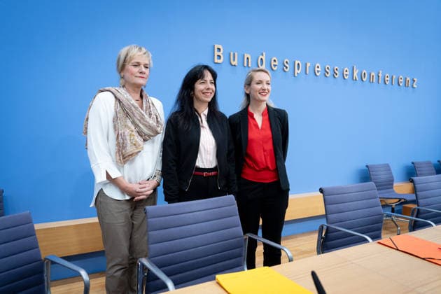 Federal Press Conference, The Left Berlin, BPK, The Left, Elections, Mecklenburg-Western Pomerania, Ines Schwerdtner, Chairwoman, Elif Eralp, mayoral candidate, Simone Oldenburg, lead candidate, Berlin, Berlin, GER