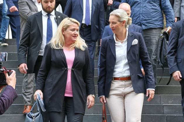 Berlin, Germany, September 21, 2026 Federal Press Conference: AfD—The Impact of the State Elections in Berlin and Mecklenburg-Western Pomerania on Federal Politics; Kristin Brinker, AfD’s top candidate for Berlin, and AfD Chairwoman Alice Weidel Copyright: xdtsxNachrichtenagenturx dts_135730