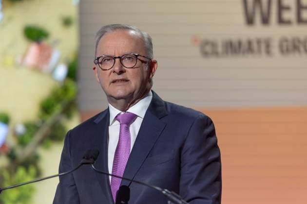 September 21, 2026, New York City, United States: Australian Prime Minister Anthony Albanese addresses attendees at Climate Week NYC 2026 New York City United States  - ZUMAl194 20260921_zip_l194_003 Copyright: xMarekxLadzinskix
