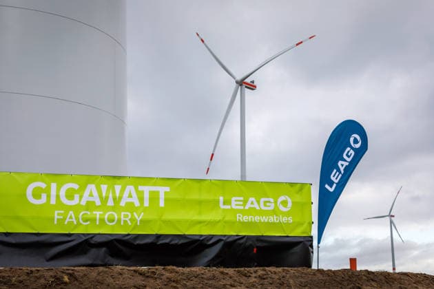 LEAG GigaOne Commissioning DEU Germany Brandenburg Briesnig, September 21, 2026, Commissioning of LEAG’s GIGA One near Briesnig at the former Jaenschwalde open-pit mine. The energy company LEAG is holding a ceremony to celebrate three major projects: the commissioning of the Forst Briesnig 2 wind farm and the Bohrau 1 energy park, as well as th AF_IMG_74404