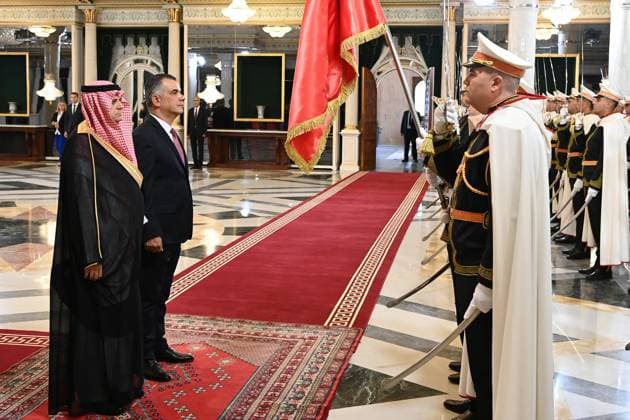 Tunisian President Receives Credentials of Three New Ambassadors Tunisian President Kais Saied presides over a ceremony to receive the credentials of newly appointed ambassadors Kolo Haruna Abubakar of Nigeria, Mohammed bin Abdullah bin Hamad Al-Buraithin of Saudi Arabia, and Mohamed El Hacen Boukhreiss of Mauritania at Carthage Palace in Tunis, Tunisia, on September 21, 2026. The three diplomats had previously presented copies of their credentials to Tunisia’s foreign ministry. Photo by Tunisian Presidency apaimages Tunis Tunis Tunisia 210926_Tunis_TPO_00(6) Copyright: xapaimagesxTunisianxPresidencyx xapaimagesx