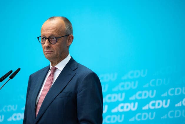 Chancellor Friedrich Merz, together with the CDU’s top candidate for Berlin, Stefan Evers, at the Konrad Adenauer Haus Deutschland in Berlin on September 21, 2026. Following another historic election defeat for the CDU in Mecklenburg-Western Pomerania and poor results in the Berlin House of Representatives election, Chancellor Friedrich M