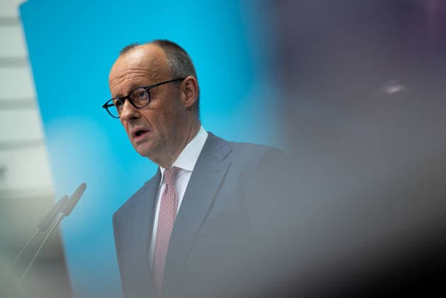 Chancellor Friedrich Merz, together with the CDU’s top candidate for Berlin, Stefan Evers, at the Konrad Adenauer Haus Deutschland in Berlin on September 21, 2026. Following another historic election defeat for the CDU in Mecklenburg-Western Pomerania and poor results in the Berlin House of Representatives election, Chancellor Friedrich M