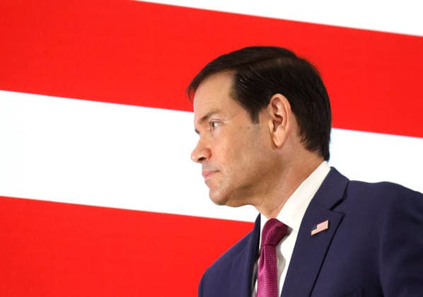 United States Secretary of State Marco Rubio remains for photos after ringing the opening bell at the New York Stock Exchange on Wall Street on Monday, September 21, 2026 in New York City. The NYSE welcomed officials and guests of the United States Department of State to recognize the 81st Session of the United Nations General Assembly.  NYP20260921106 JOHNxANGELILLO