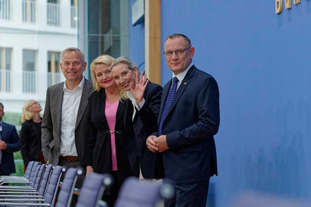 AfD Post-Election Analysis: Mecklenburg-Western Pomerania and Berlin, September 21, 2026, Germany, Berlin Federal Press Conference: AfD Post-Election Analysis of the State Election