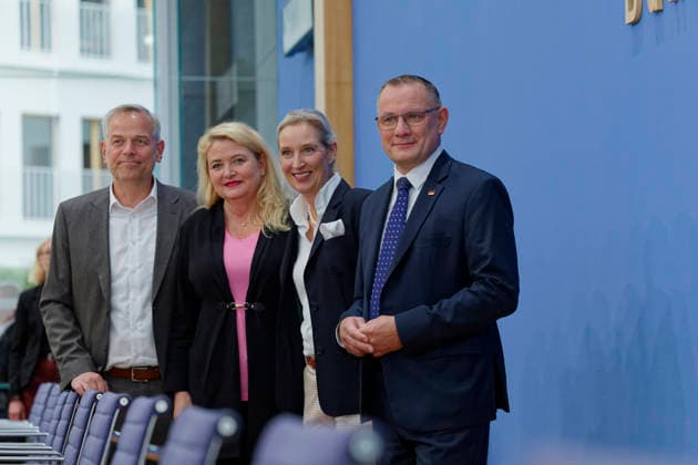 AfD Post-Election Analysis: Mecklenburg-Western Pomerania and Berlin, September 21, 2026, Germany, Berlin Federal Press Conference: AfD Post-Election Analysis of the State Election