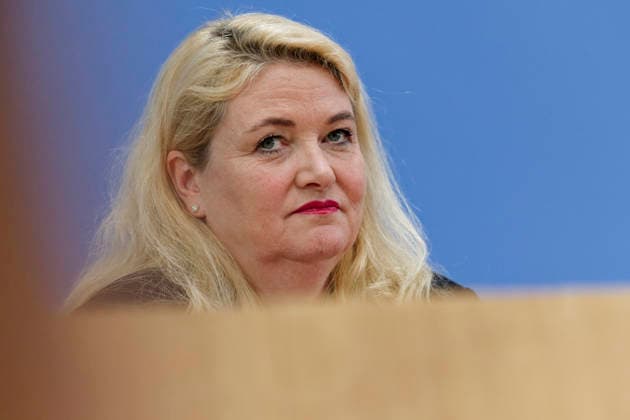 AfD Post-Election Analysis: Mecklenburg-Western Pomerania and Berlin, September 21, 2026, Germany, Berlin—Federal Press Conference: AfD s analysis of the state election in Mecklenburg-Western Pomerania and the election to the Berlin House of Representatives. Pictured: Kristin Brinker, AfD s top candidate for Berlin
