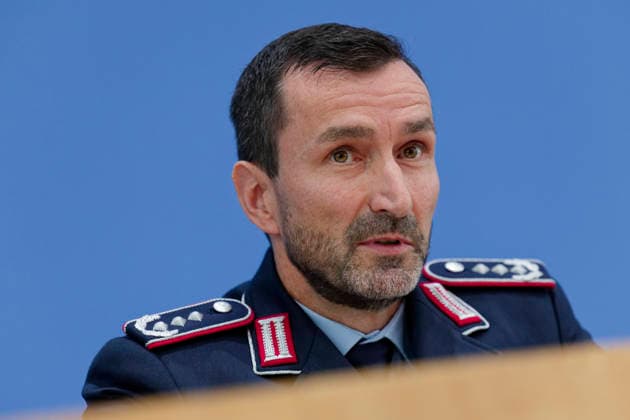Mitko Müller September 21, 2026 Germany, Berlin Government Press Conference Colonel i G Mitko Müller