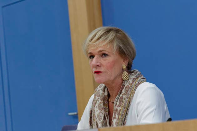 AfD Post-Election Analysis: Mecklenburg-Western Pomerania and Berlin, September 21, 2026, Germany, Berlin, Federal Press Conference: Recap of the state election in Mecklenburg-Western Pomerania and the election to the Berlin House of Representatives by the party Die Linke. Pictured: Simone Oldenburg, lead candidate for Die Linke in Mecklenburg-Western Pomerania