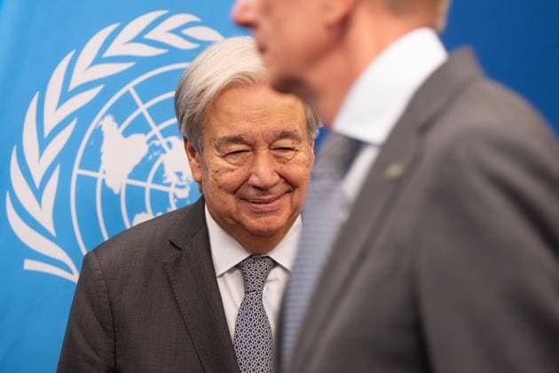 September 21, 2026, Bronx, New York, USA: UN Secretary-General Antonio Guterres meets with Alar Karis, President, Republic of Estonia, Edgars Rinkevics, President, Republic of Latvia and Gitanas Nauseda, President, Republic of Lithuania at UN Headquarters in New York, NY on September 21, 2026. Bronx USA - ZUMAr339 20260921_znp_r339_010 Copyright: xLevxRadinx