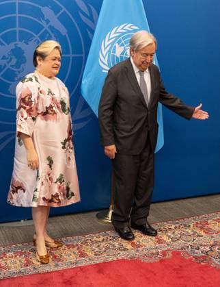 September 21, 2026, Bronx, New York, USA: UN Secretary-General Antonio Guterres meets with Theresa Lazaro, Secretary for Foreign Affairs, Republic of the Philippines at UN Headquarters in New York, NY on September 21, 2026. Bronx USA - ZUMAr339 20260921_znp_r339_003 Copyright: xLevxRadinx