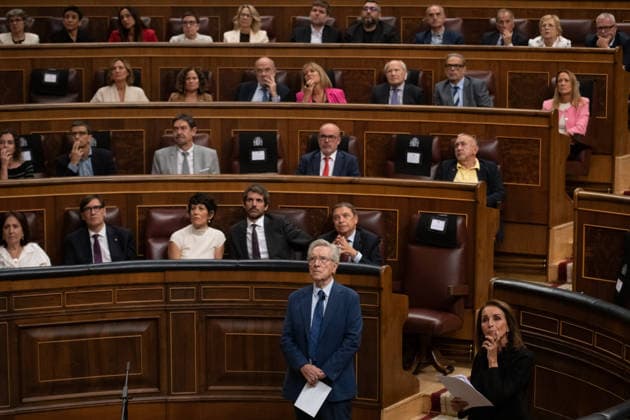 Tribute to Pau Casals in Congress to Mark International Day of Peace Journalist Inaki Gabilondo and singer Ana Belén during the celebration of the International Day of Peace with a tribute to Pau Casals at the Congress of Deputies on September 21, 2026, in Madrid, Spain. The Congress of Deputies is celebrating International Day of Peace for the first time with a tribute concert to cellist Pau Casals on the occasion of the 150th anniversary of his birth. The Catalan musician always put his musical talent to work in the defense of peace, freedom, democracy, and human rights. SEPTEMBER 21, 2026 Fernando Sá Madrid, Madrid, Spain  Copyright: xFernandoxSanchezx 7790734