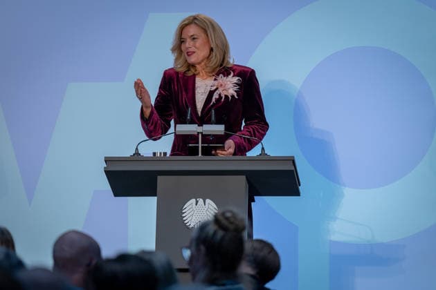 Art Exhibition, Marie Elisabeth Lüders Haus, Berlin; Julia Klöckner, President of the Bundestag; Art Exhibition: Kokoschka, Adenauer, Warhol, Brandt—Extraordinary Encounters Between Art and Politics; Berlin, Berlin, GER