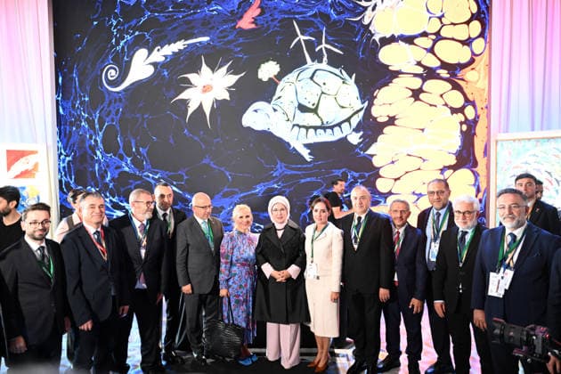 Turkish First Lady and Chair of the UN High-Level Advisory Board on Zero Waste Emine Erdogan NEW YORK, UNITED STATES - SEPTEMBER 21: Turkish First Lady and Chair of the UN High-Level Advisory Board on Zero Waste Emine Erdogan attends the opening event of the New York Climate Week in New York, United States on September 21, 2026. Mehmet Ali Ozcan Anadolu New York United States. Editorial use only. Please get in touch for any other usage.  Copyright: x2026xAnadoluxMehmetxAlixOzcanx