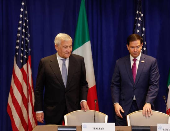 September 21, 2026, New York, US: Italy s Minister for Foreign Affairs Antonio Tajani and U.S. Secretary of State Marco Rubio attend an agreement signing ceremony of Memorandum of Understanding on Critical Minerals, on occasion of the United Nations General Assembly (UNGA), in New York, USA, 21 September 2026. ANSA GIUSEPPE LAMI. New York US  - ZUMAa110 20260921_zaf_a110_013 Copyright: xGiuseppexLamix