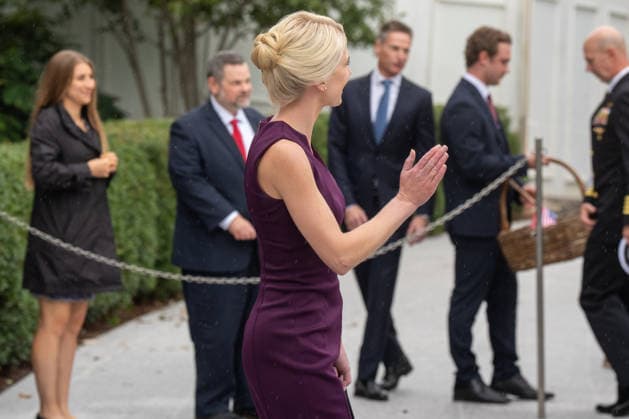 September 21, 2026, Washington, District Of Columbia, USA: NATALIE HARP leaves the White House with President DONALD TRUMP as he boards the new Marine One VH-92A helicopter before departing for New York to attend the United Nations General Assembly (UNGA) in Washington, DC, on September 21, 2026. Washington USA - ZUMAs365 20260921_znp_s365_019 Copyright: xJoeyxSussmanx