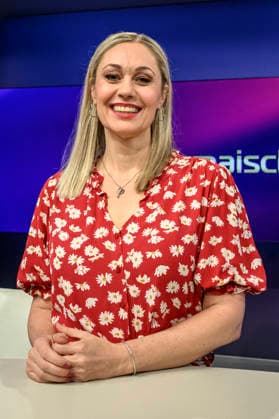Pictured, from left: Ruth Moschner, host, Germany, Berlin, studio, guest on Maischberger, political talk show, TV, program, with host Sandra Maischberger, Das Erste, from Studio 20 in Adlershof, September 21, 2026, Copyright: HMBxMedia UwexKoch